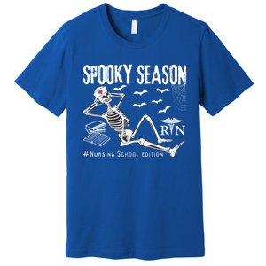 Nursing School Student Halloween Skeleton For Spooky Season Cute Gift Premium T-Shirt