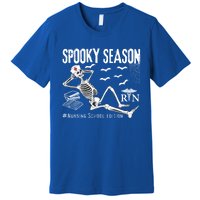 Nursing School Student Halloween Skeleton For Spooky Season Cute Gift Premium T-Shirt