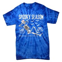 Nursing School Student Halloween Skeleton For Spooky Season Cute Gift Tie-Dye T-Shirt