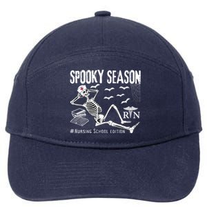 Nursing School Student Halloween Skeleton For Spooky Season Cute Gift 7-Panel Snapback Hat