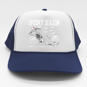 Nursing School Student Halloween Skeleton For Spooky Season Cute Gift Trucker Hat