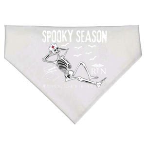 Nursing School Student Halloween Skeleton For Spooky Season Cute Gift USA-Made Doggie Bandana