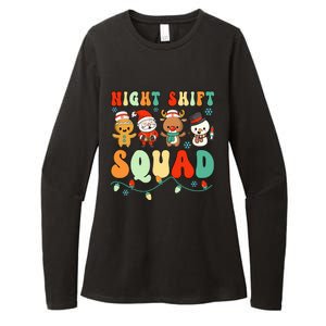 Night Shift Squad Gingerbread Santa Reindeer Snowman Xmas Womens CVC Long Sleeve Shirt