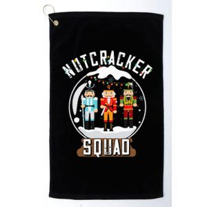 Nutcracker Squad Snow Globe Funny Christmas Ballet Dance Platinum Collection Golf Towel