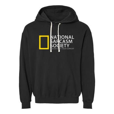 National Sarcasm Society Garment-Dyed Fleece Hoodie