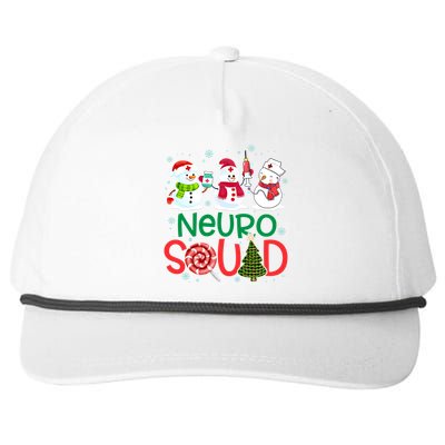 Neuro Squad Snowmies Nurse Stethoscope Christmas Pine Plaid Cute Gift Snapback Five-Panel Rope Hat