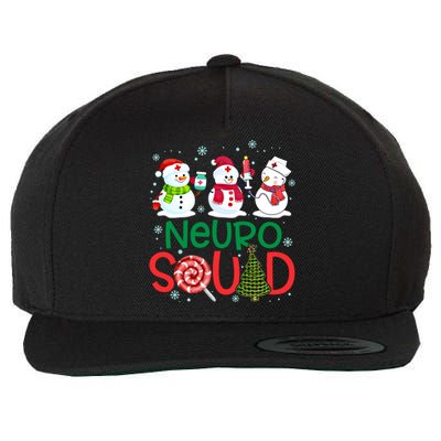 Neuro Squad Snowmies Nurse Stethoscope Christmas Pine Plaid Cute Gift Wool Snapback Cap