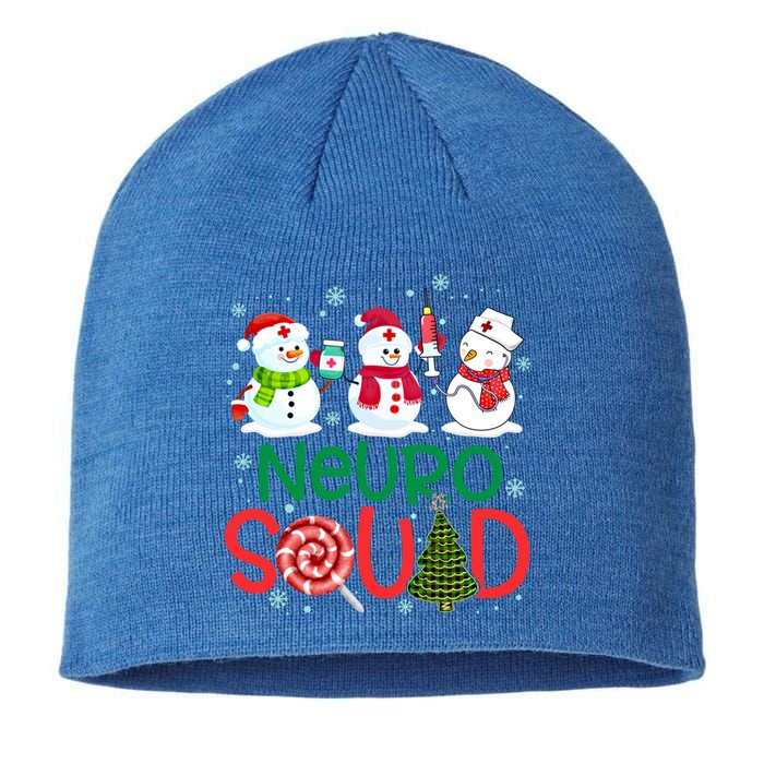 Neuro Squad Snowmies Nurse Stethoscope Christmas Pine Plaid Cute Gift Sustainable Beanie