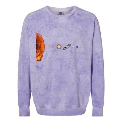 Nerdy Solar System Galaxy Solar System Astronomy Colorblast Crewneck Sweatshirt
