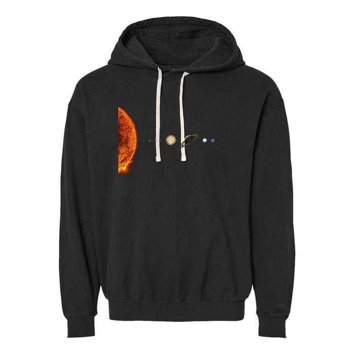 Nerdy Solar System Galaxy Solar System Astronomy Garment-Dyed Fleece Hoodie
