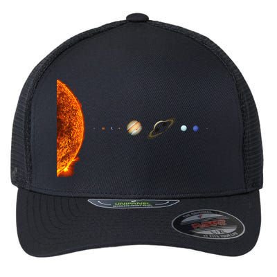 Nerdy Solar System Galaxy Solar System Astronomy Flexfit Unipanel Trucker Cap