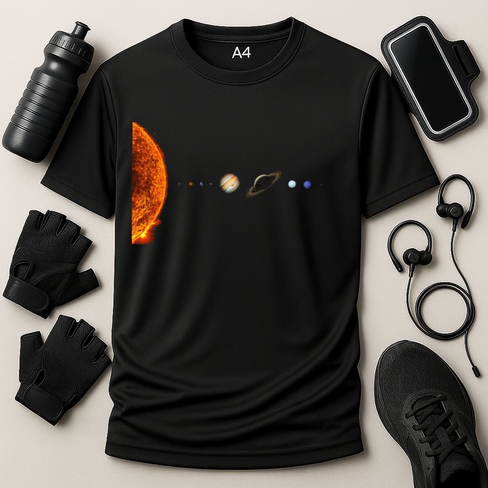 Nerdy Solar System Galaxy Solar System Astronomy Performance Shirt