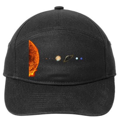 Nerdy Solar System Galaxy Solar System Astronomy 7-Panel Snapback Hat