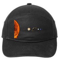 Nerdy Solar System Galaxy Solar System Astronomy 7-Panel Snapback Hat