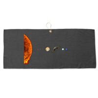 Nerdy Solar System Galaxy Solar System Astronomy Large Microfiber Waffle Golf Towel