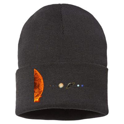 Nerdy Solar System Galaxy Solar System Astronomy Sustainable Knit Beanie