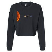 Nerdy Solar System Galaxy Solar System Astronomy Cropped Pullover Crew