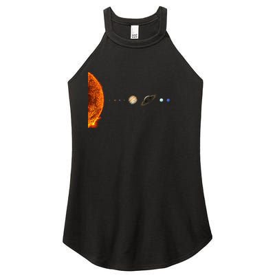 Nerdy Solar System Galaxy Solar System Astronomy Women's Perfect Tri Rocker Tank