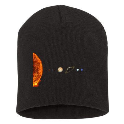 Nerdy Solar System Galaxy Solar System Astronomy Short Acrylic Beanie