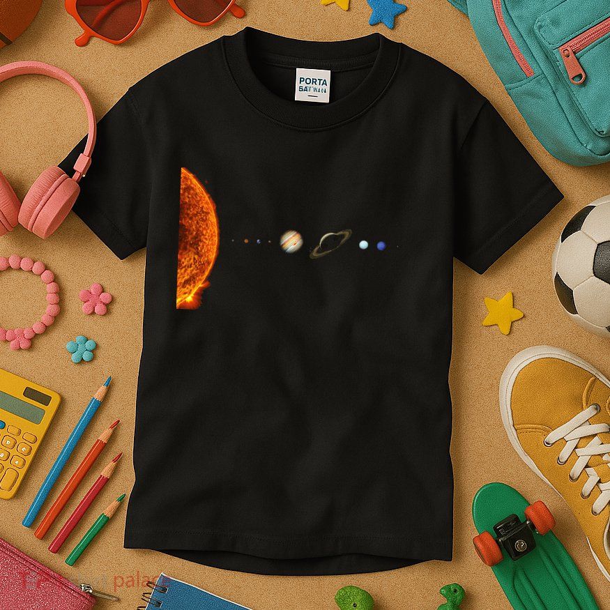 Nerdy Solar System Galaxy Solar System Astronomy Kids T-Shirt