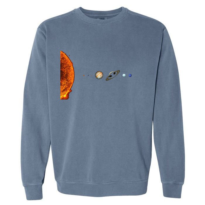 Nerdy Solar System Galaxy Solar System Astronomy Garment-Dyed Sweatshirt
