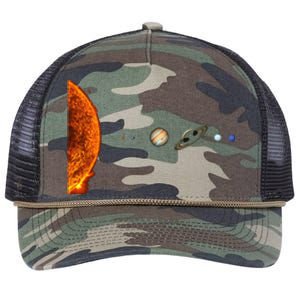 Nerdy Solar System Galaxy Solar System Astronomy Retro Rope Trucker Hat Cap