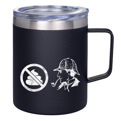 No Shit Sherlock 12oz Stainless Steel Coffee Mug