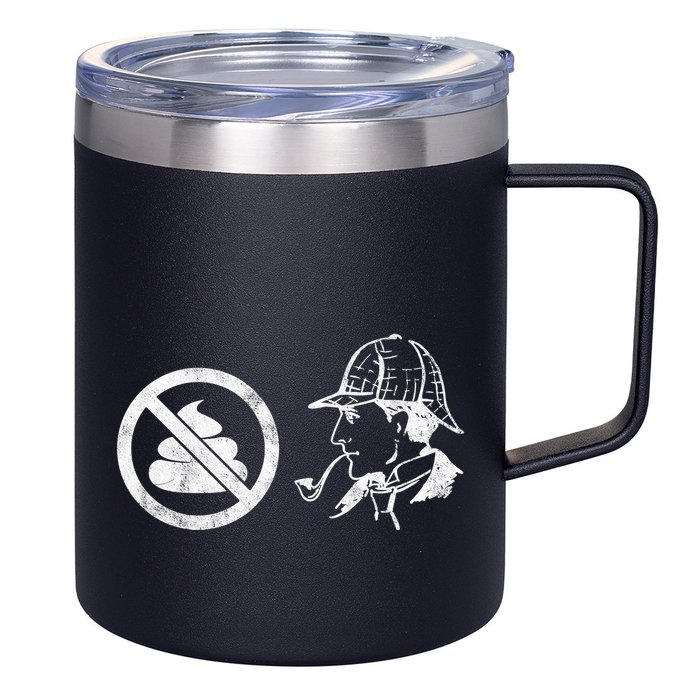 No Shit Sherlock 12oz Stainless Steel Coffee Mug