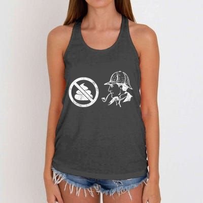 No Shit Sherlock Women's Knotted Racerback Tank