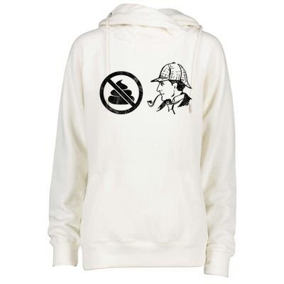 No Shit Sherlock Womens Funnel Neck Pullover Hood