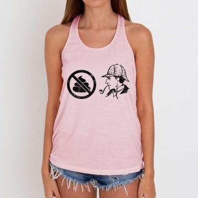 No Shit Sherlock Women's Knotted Racerback Tank