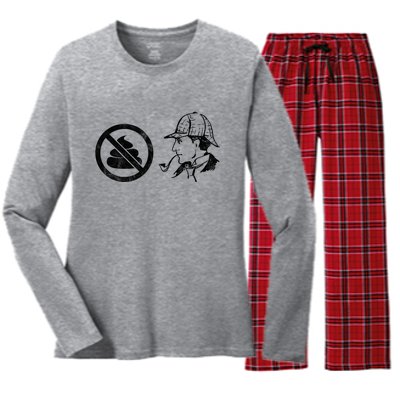 No Shit Sherlock Women's Long Sleeve Flannel Pajama Set 