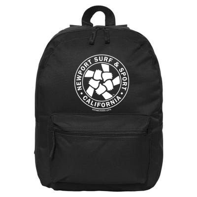 Newport Surf & Sport California Original Vintage Logo1976 16 in Basic Backpack