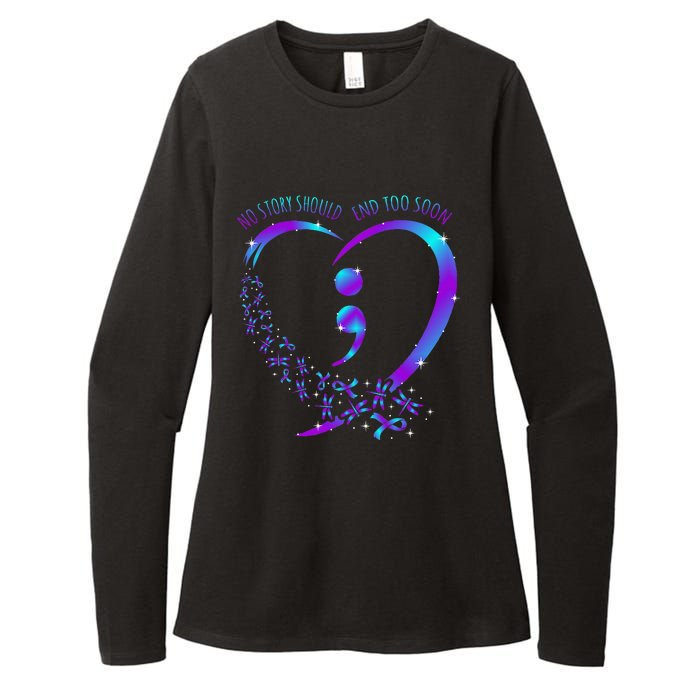 No Story Should End Happy Suicide Awareness Support Womens CVC Long Sleeve Shirt