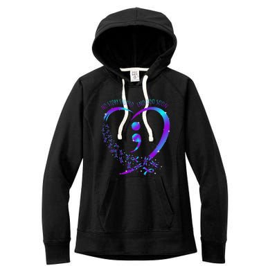 No Story Should End Happy Suicide Awareness Support Women's Fleece Hoodie