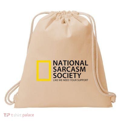 National Sarcasm Society Drawstring Bag