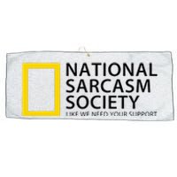 National Sarcasm Society Large Microfiber Waffle Golf Towel