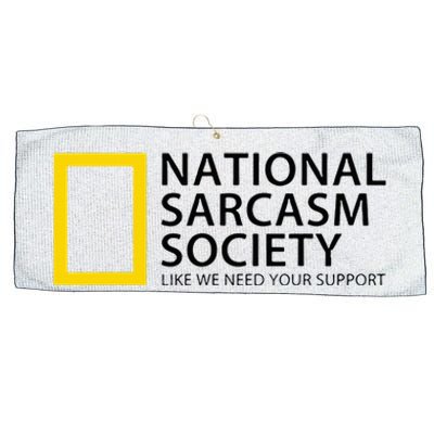 National Sarcasm Society Large Microfiber Waffle Golf Towel