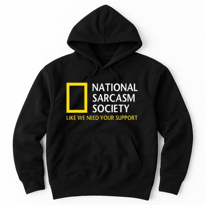 National Sarcasm Society Funny Satirical Parody Designs Hoodie