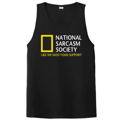 National Sarcasm Society Funny Satirical Parody Designs PosiCharge Competitor Tank