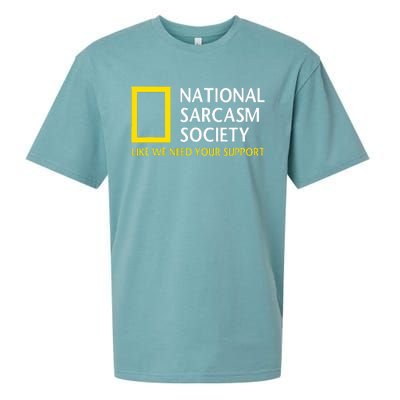 National Sarcasm Society Funny Satirical Parody Designs Sueded Cloud Jersey T-Shirt