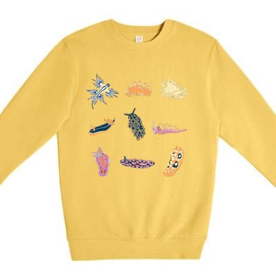 Nudibranch Sea Slug Marine Biologist And Aquarist Premium Crewneck Sweatshirt