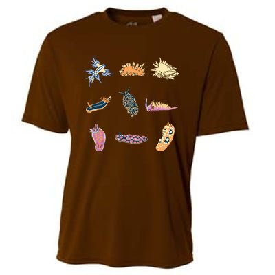 Nudibranch Sea Slug Marine Biologist And Aquarist Cooling Performance Crew T-Shirt