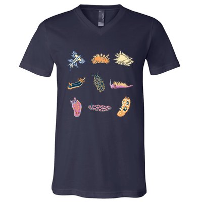 Nudibranch Sea Slug Marine Biologist And Aquarist V-Neck T-Shirt