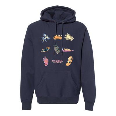 Nudibranch Sea Slug Marine Biologist And Aquarist Premium Hoodie