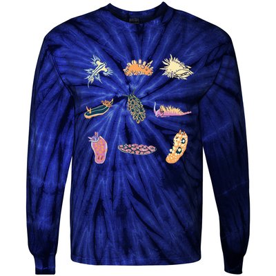 Nudibranch Sea Slug Marine Biologist And Aquarist Tie-Dye Long Sleeve Shirt