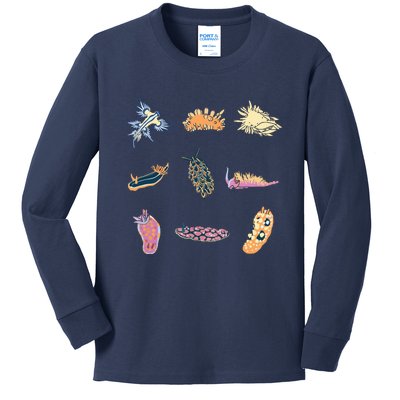 Nudibranch Sea Slug Marine Biologist And Aquarist Kids Long Sleeve Shirt