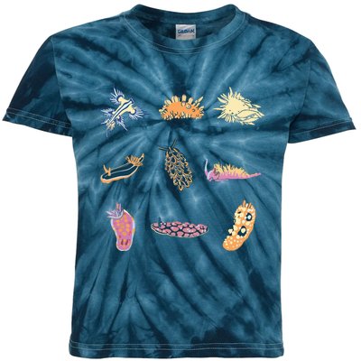 Nudibranch Sea Slug Marine Biologist And Aquarist Kids Tie-Dye T-Shirt