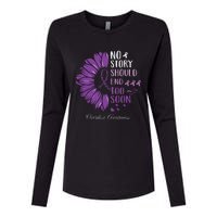 No Story Should End Too Soon Overdose Purple Ribbon Womens Cotton Relaxed Long Sleeve T-Shirt