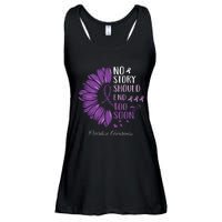 No Story Should End Too Soon Overdose Purple Ribbon Ladies Essential Flowy Tank